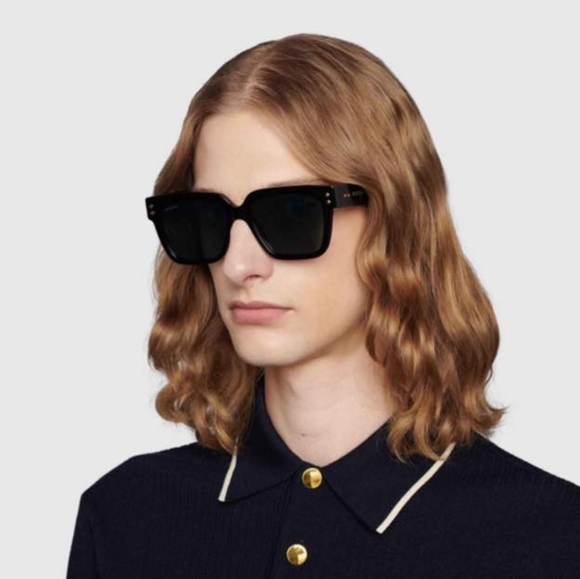 NEW GUCCI GG1084S 001 BLACK UNISEX SUNGLASSES - Picture 9 of 14